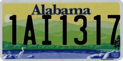 AL license plate 1AI1317