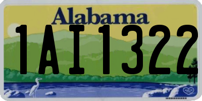 AL license plate 1AI1322