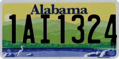 AL license plate 1AI1324