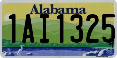 AL license plate 1AI1325