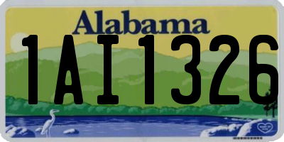 AL license plate 1AI1326