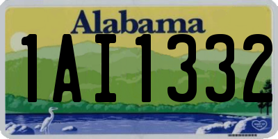 AL license plate 1AI1332