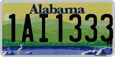 AL license plate 1AI1333
