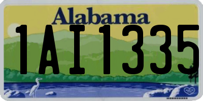 AL license plate 1AI1335