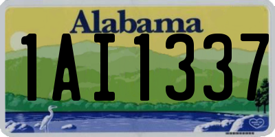 AL license plate 1AI1337