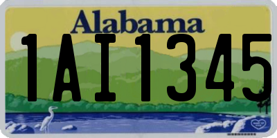 AL license plate 1AI1345