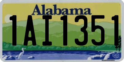 AL license plate 1AI1351