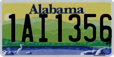 AL license plate 1AI1356