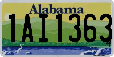 AL license plate 1AI1363
