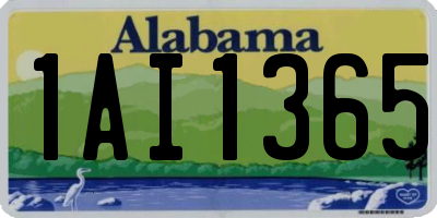 AL license plate 1AI1365