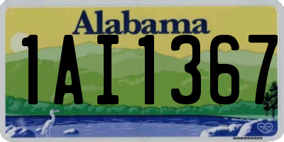 AL license plate 1AI1367