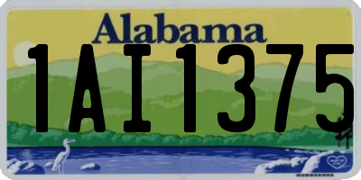 AL license plate 1AI1375