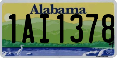 AL license plate 1AI1378