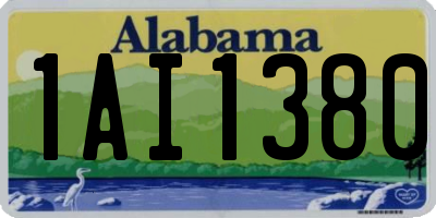AL license plate 1AI1380