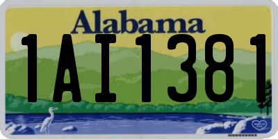 AL license plate 1AI1381