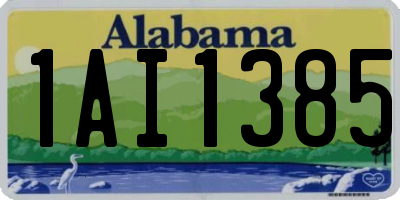 AL license plate 1AI1385