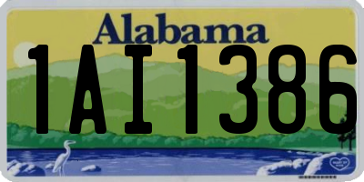 AL license plate 1AI1386