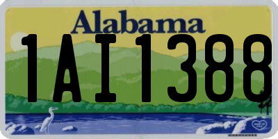 AL license plate 1AI1388