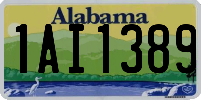 AL license plate 1AI1389