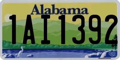 AL license plate 1AI1392