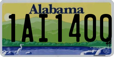 AL license plate 1AI1400