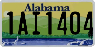 AL license plate 1AI1404