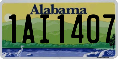 AL license plate 1AI1407