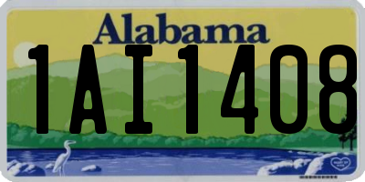AL license plate 1AI1408