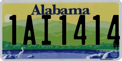 AL license plate 1AI1414