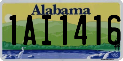 AL license plate 1AI1416