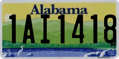 AL license plate 1AI1418