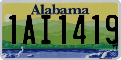 AL license plate 1AI1419