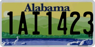 AL license plate 1AI1423