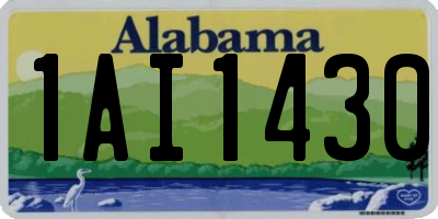 AL license plate 1AI1430