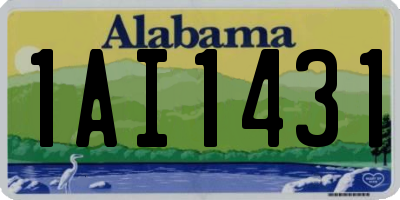 AL license plate 1AI1431