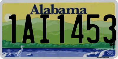 AL license plate 1AI1453