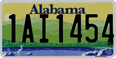 AL license plate 1AI1454