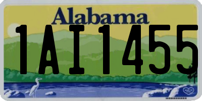 AL license plate 1AI1455