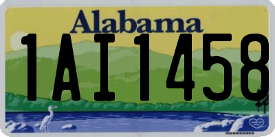 AL license plate 1AI1458