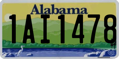 AL license plate 1AI1478