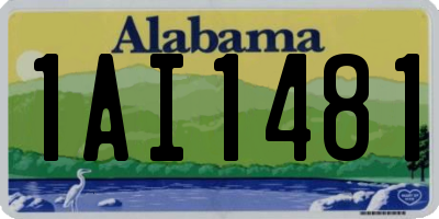 AL license plate 1AI1481