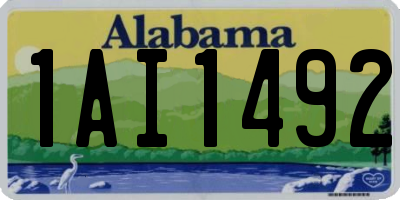 AL license plate 1AI1492