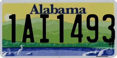 AL license plate 1AI1493