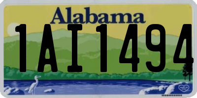 AL license plate 1AI1494