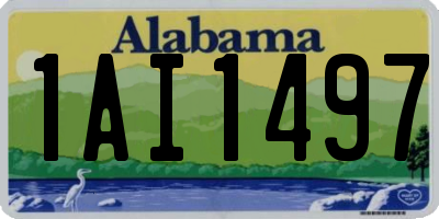 AL license plate 1AI1497