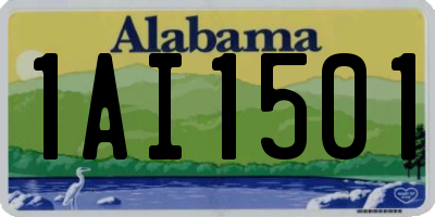 AL license plate 1AI1501