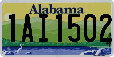 AL license plate 1AI1502
