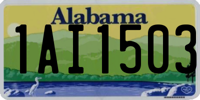 AL license plate 1AI1503