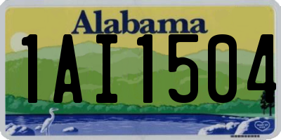 AL license plate 1AI1504