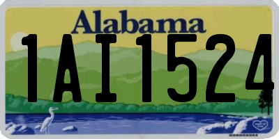 AL license plate 1AI1524